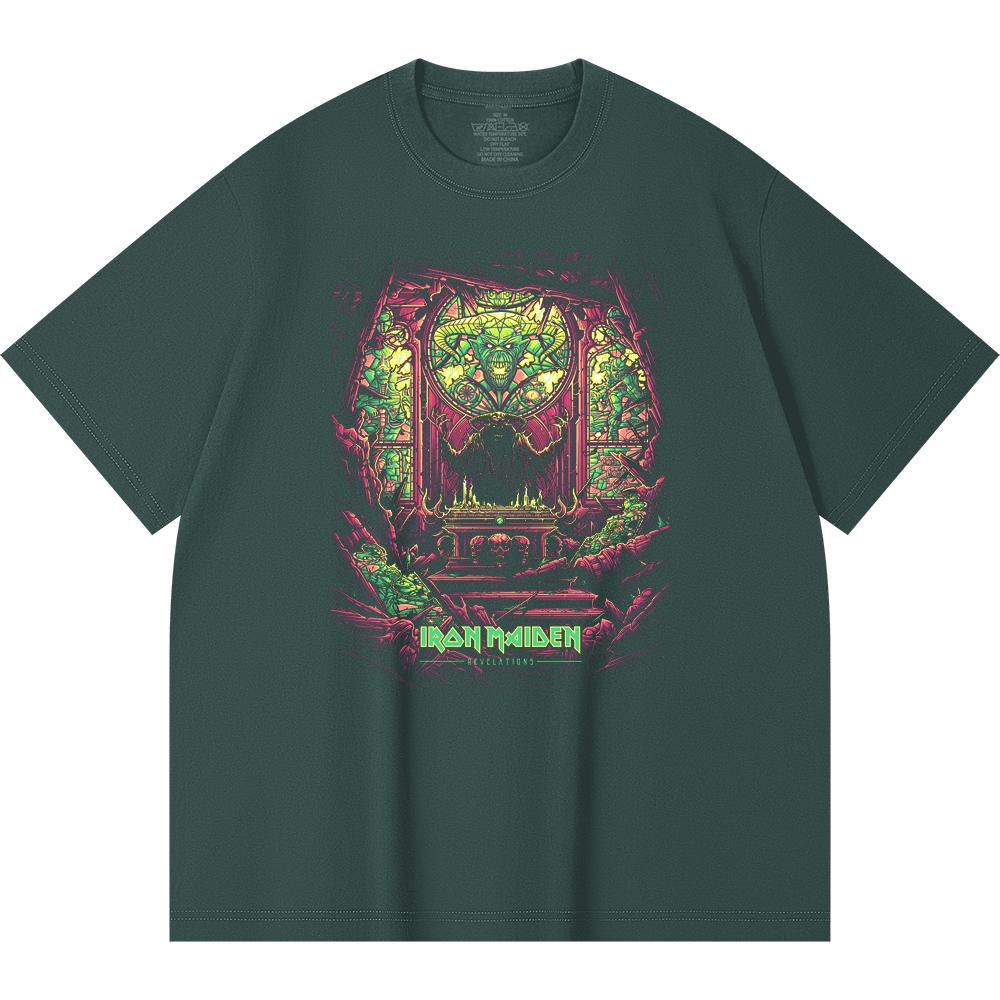 T-shirt Heavy Metal 100% Cotone 230 Gsm Stampa Band Rock Musica Popolare Unisex T-shirt Pesante in Cotone