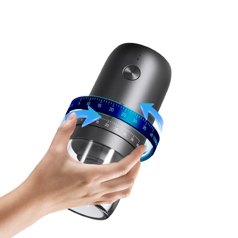New Portable USB Electric Coffee Bean Grinder 40 Gears External Adjustable Rechargeable Grinders Household Mini Coffee Machine