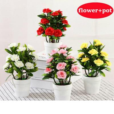 Bonsai Simulation Artificial Plants Flowers In Pots Home Office Fake Tree Decor