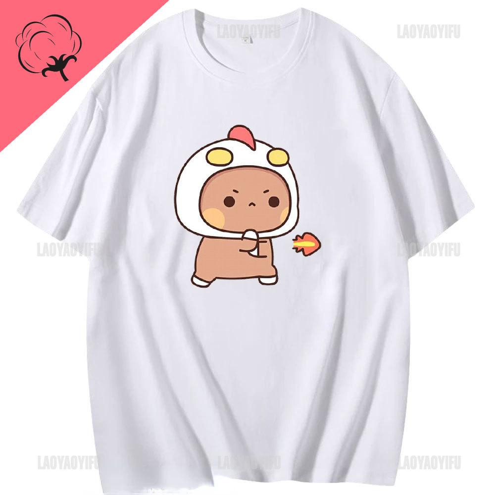 Tricou Kawaii Bubu Dudu pentru fată Tricou cu urs panda din desene animate Îmbrăcăminte unisex Tricou casual de vară Tricou Tricot Femeie Topuri din bumbac Unisex