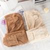 Hat Scarf Integrated Women's Winter Hat Lamb Fur Bear Hat Scarf Integrated Ear Protector