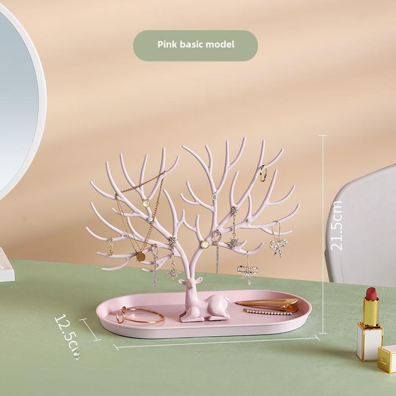 Kreativer Schreibtisch-Organizer aus Hirschgeweih für Schmuck und Ohrringe