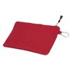 Bolsa de herramientas con cremallera multipropósito de lona impermeable portátil con mosquetón para almacenamiento rojo oscuro