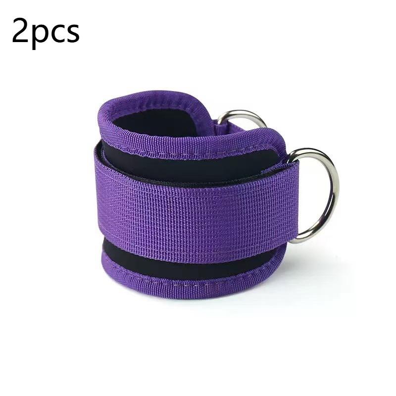 Double Cable Adjustable Ankle Straps Universal Size Padded Cuffs for Gym Home Leg Glute Workout for Adults