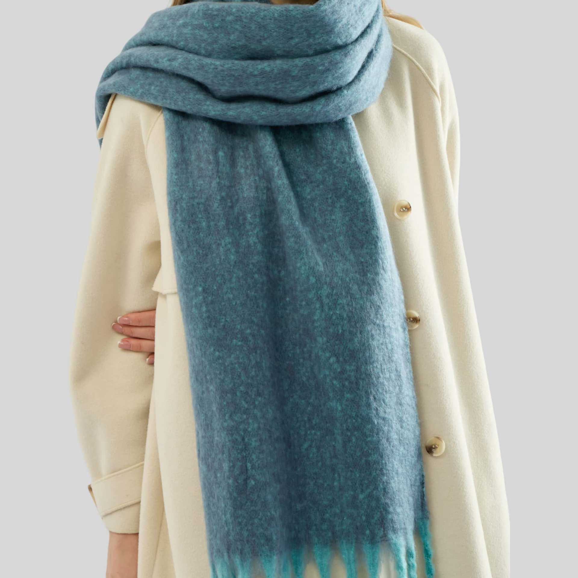 

Scarf autumn and winter new women s shawl long tassel thick beard versatile thickened skin-friendly solid color scarf 40*230