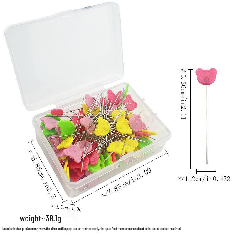 Sewing Patchwork Tools: Plum Blossom Flower Pattern Positioning Pins, 50pcs or 100pcs per Box