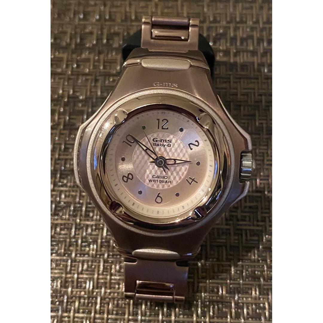 G-MS Baby-G watch pink gold 10 ATM water resistant