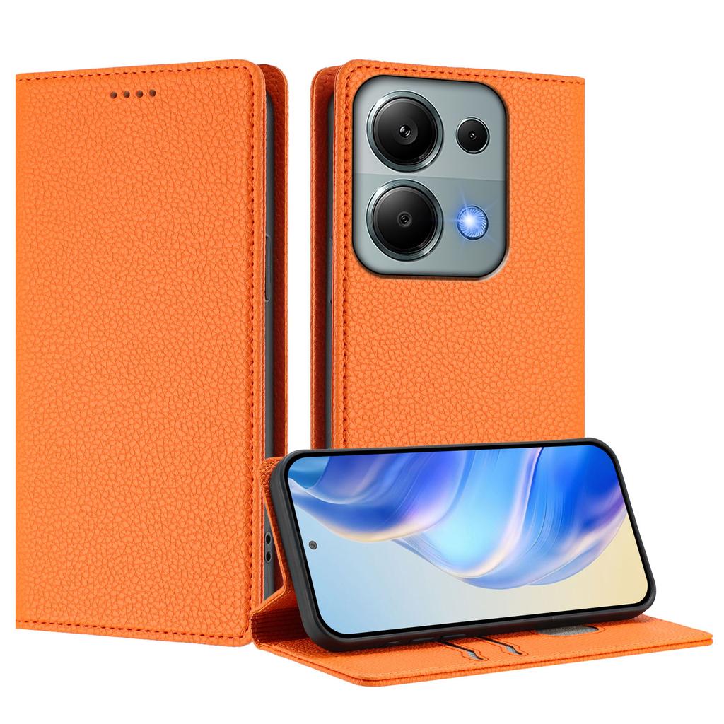 AZNS A2 for Xiaomi Redmi Turbo 5 Max 5G Leather Case with Wrist Strap RFID Blocking Wallet Stand