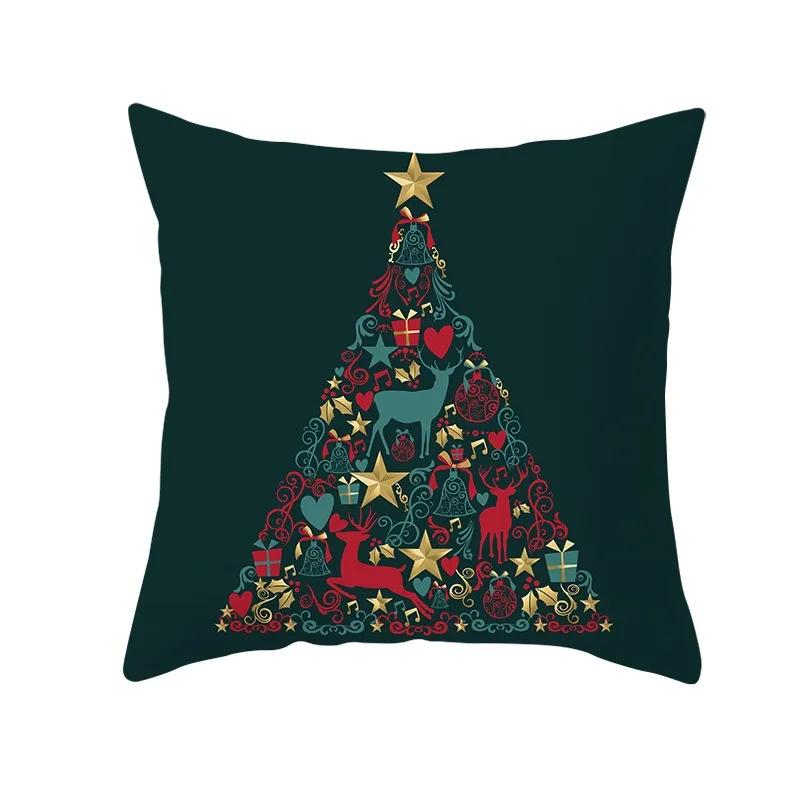 Christmas Tree Pattern Fashion Pillow Office Seat Cushion Cover Christmas Cover Luxury Home Decor