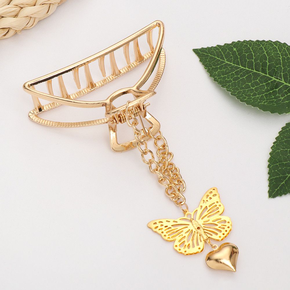 Party Accessories Elegant Headwear Butterfly Tassel Metal Hairgrip Hair Claws Hollow Out Barrettes