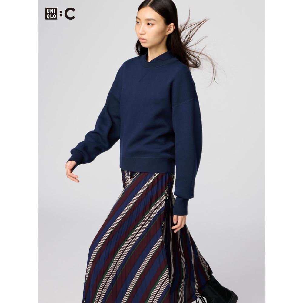 Uniqlo Suéter de Algodón Suave con Cuello Redondo de Japón