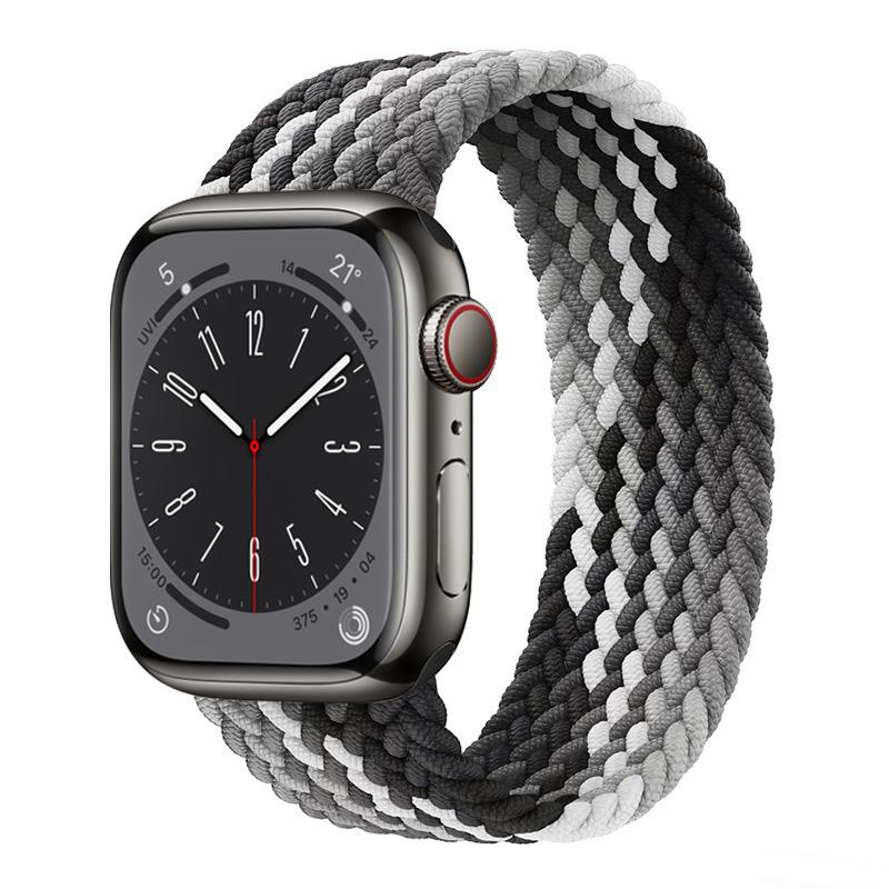 Strap For Apple Watch Band 44mm 40mm 45mm 41mm 49mm 38mm 42mm Elastic Braided Solo Loop Bracelet Iwatch Series 7 Se 3 6 8 Ultra