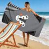Bold Majestic Feline Face Print Beach Towel, Quick Drying, Suitable for Travel, Outdoor Sports, Jogging, the Beach and Swimming, Gift