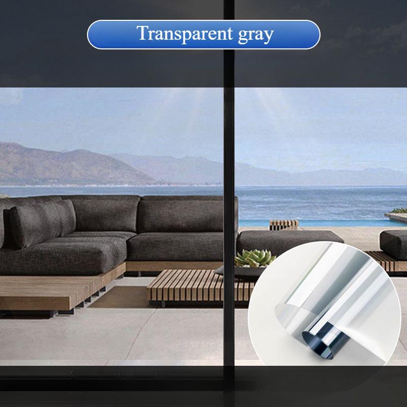 40*100CM Glass Heat Insulation, Sunscreen, Anti-ultraviolet Film, Shading, Shading, Transparent Translucent Sticker, Gray and Black Color Change Film