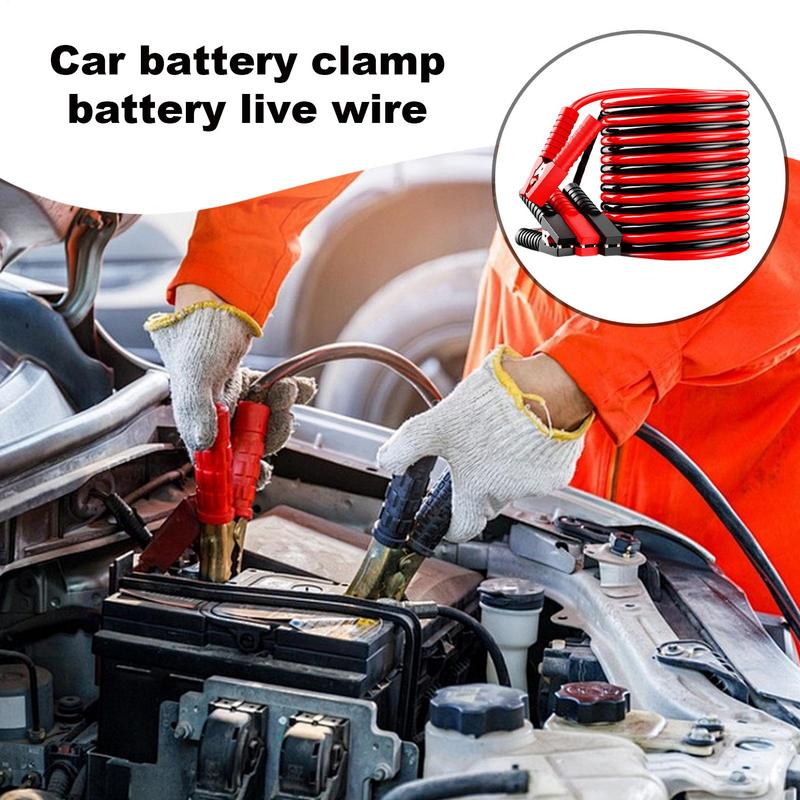 Car Jumper Cables Heavy Duty Automotive Booster Cables Safety Assistance With Alligator Clips Roadside Accessories For 12V 24V