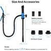 Portable Transfer Pump Battery Operated For Gas, Fuel, Diesel, Water, Gas Siphon Pump For Gasoline 2.4 GPM Flow With 3 Adapters For Cars,