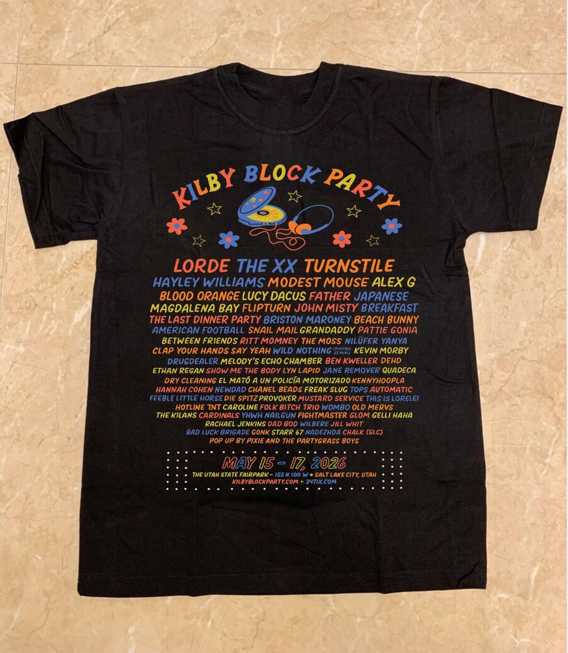 New Kilby Block Party 2026 Gift For Fan Full Size S to 5XL T-shirt S6568 S разноцветный