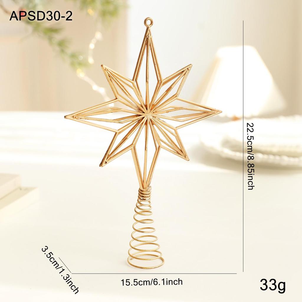 Radiant 3D Hollow Star Christmas Tree Topper Decoration