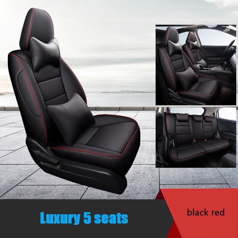 Car Special Seat Cover For Honda XR-V HRV Vezel 2014-2025 Luxurious Waterproof Leather Seat Cushion Protector Covers-Auto Parts