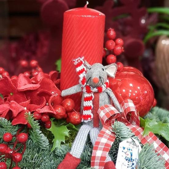 Christmas Knitted Ribbon 9.8Ft DIY Yarn Knit Ribbon Doll Scarf Dual Color Stripe Ribbon Fabric Ribbon for Gift Wrapping Christmas Tree Decor