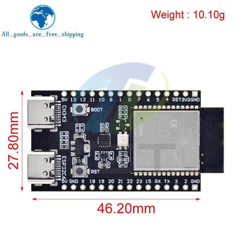 ESP32-C6 ESP32 WiFi+Bluetooth Internet des Objets Double Type-C Carte de Développement Cœur ESP 32 ESP32-C6-DevKit C Pour Arduino