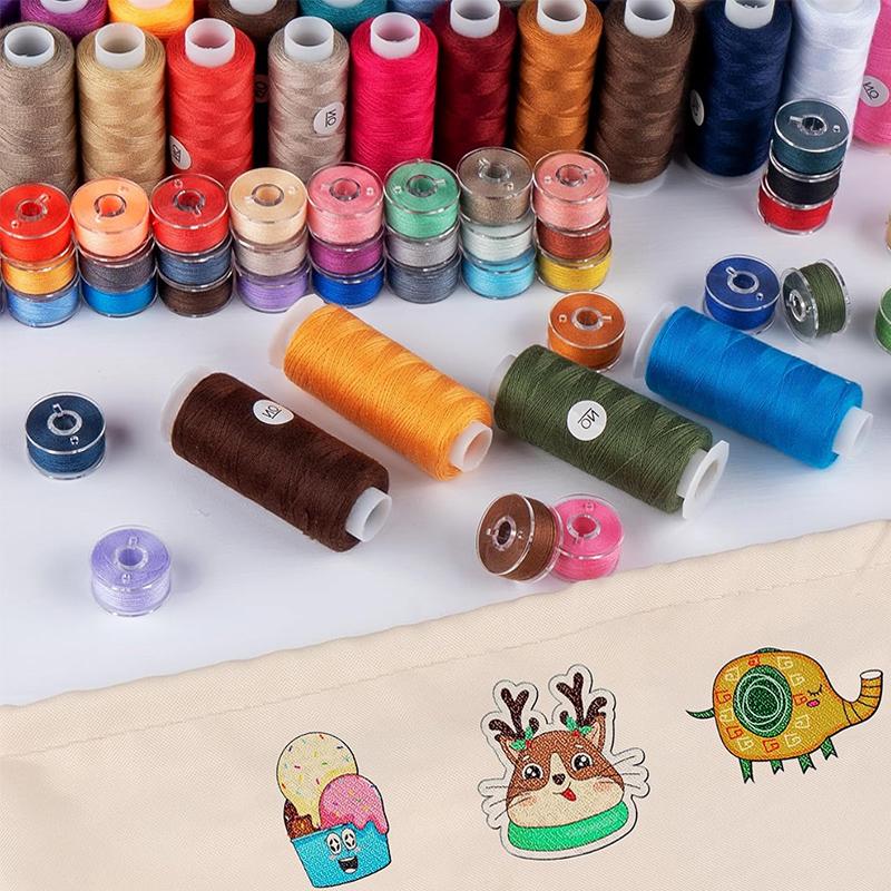 25/36 Colors Set Bobbin Thread Polyester Thread Spools Sewing Machine Bobbins With Storage Box For Embroidery Sewing Accessories