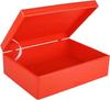Wooden Storage Box - CREATIVE DECO - Red - 40 X 30 X 14 Cm - With Lid - Indoor/Outdoor