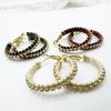 Elegant Gold-Plated Zircon Hoop Earrings for Women: Chic French Design