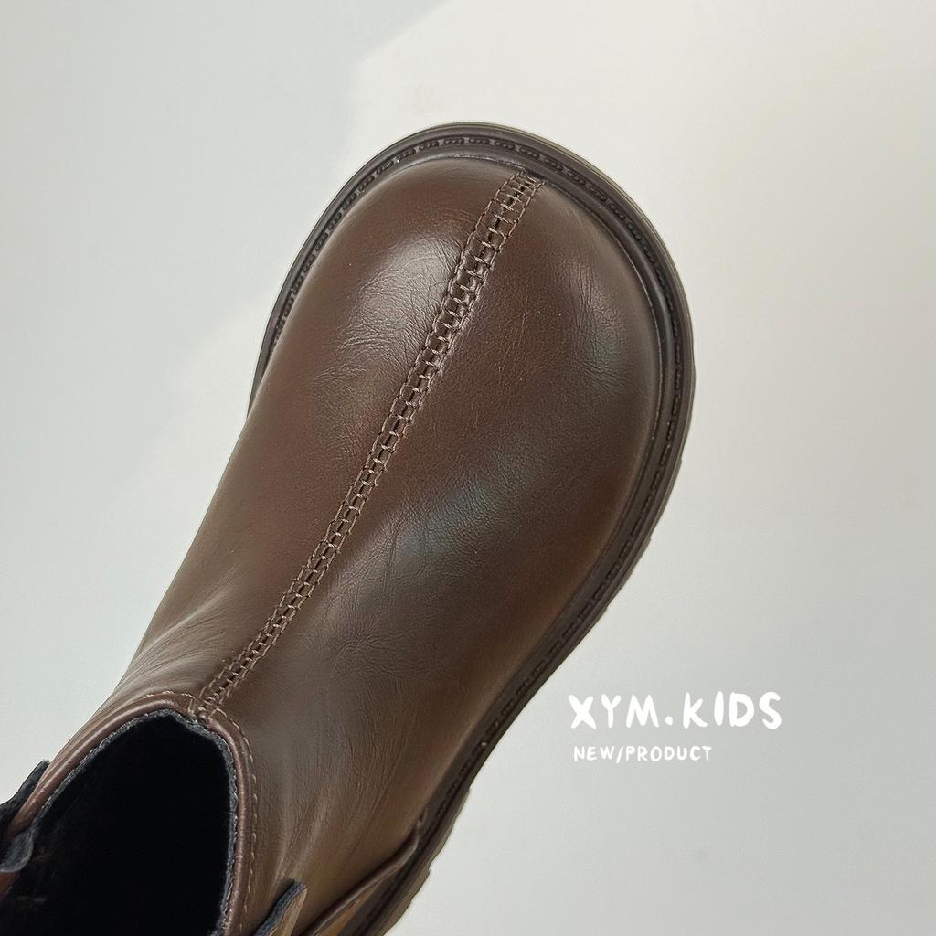 2025 Winter New Children's Martin Boots Fashion Versatile Girls Short Boots Korean Version Simple Girls Leather Boots