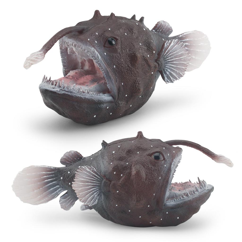 Simulation Of Marine Life, Fish Model Toy, Anglerfish, Toad Fish, Grouper, Underwater World Animal Ornament