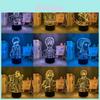 Luz de Noite LED 3D Moriarty O Patriota Com Controle de Toque e Para Decoração de Casa