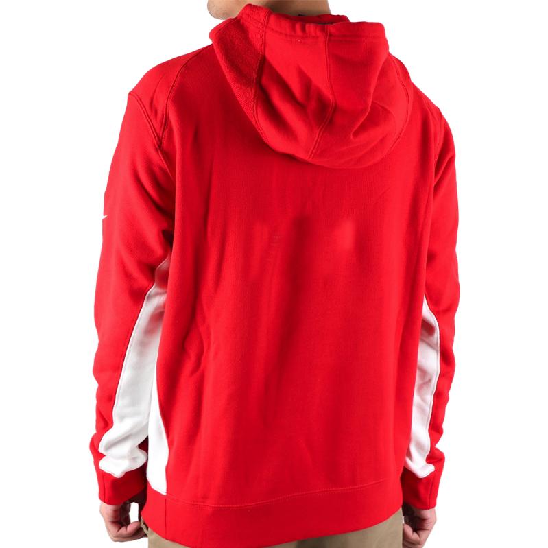 Nike Letter Embroidery Casual American Hoodie Long Sleeve Sweatshirt Men hoodies Red AJ2852-658