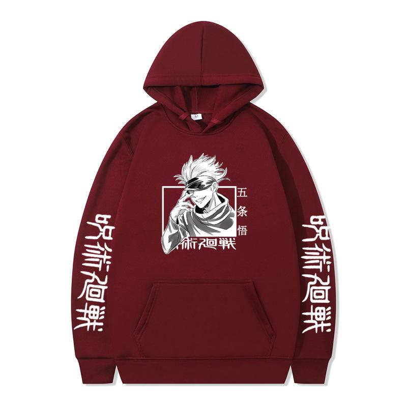 Jujutsu Kaisen Gojo Satoru Hoodie Fashion Design Men's Women's Sweatshirt Fleece Oversized Couples Casual Streetwear Hoodies