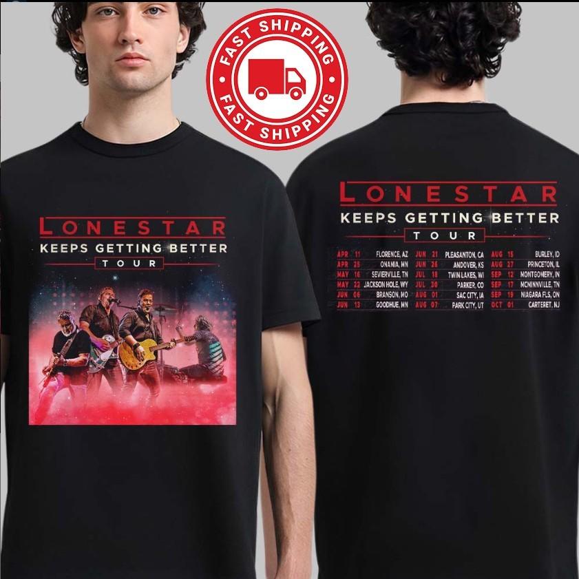 Lonestar 2026 Tour TShirt North America Keeps Getting Better Tee 2Sided Unisex T-Shirt XL