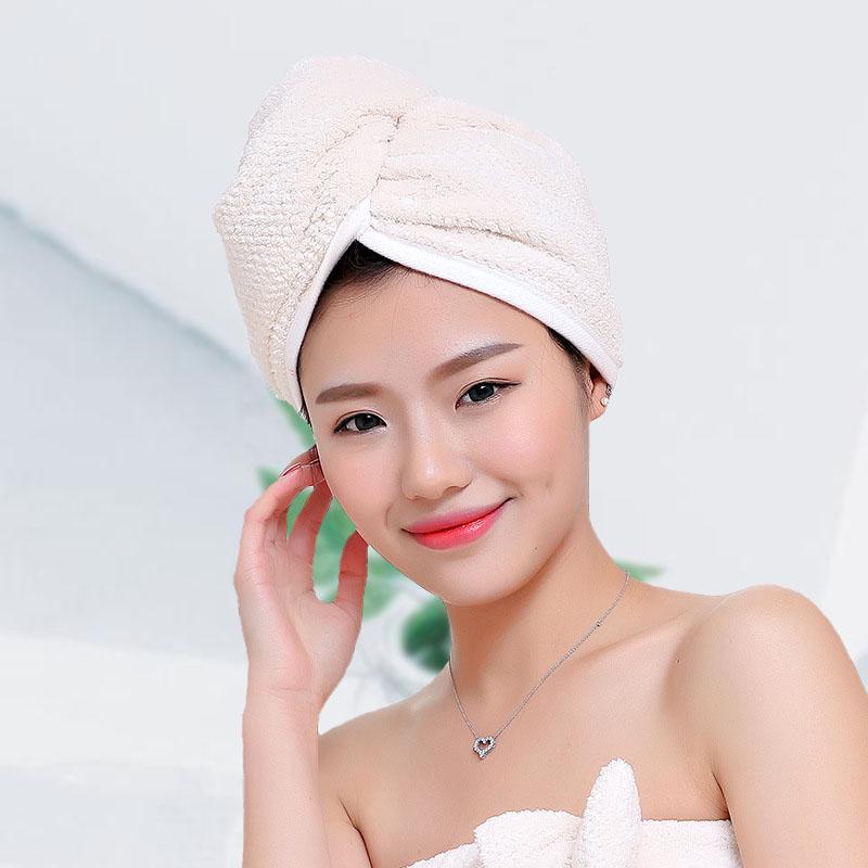 Buy Fashion Women Microfiber Strong Water Absorbing Microfiber Dry Hair Towel Wrap Shower Cap at