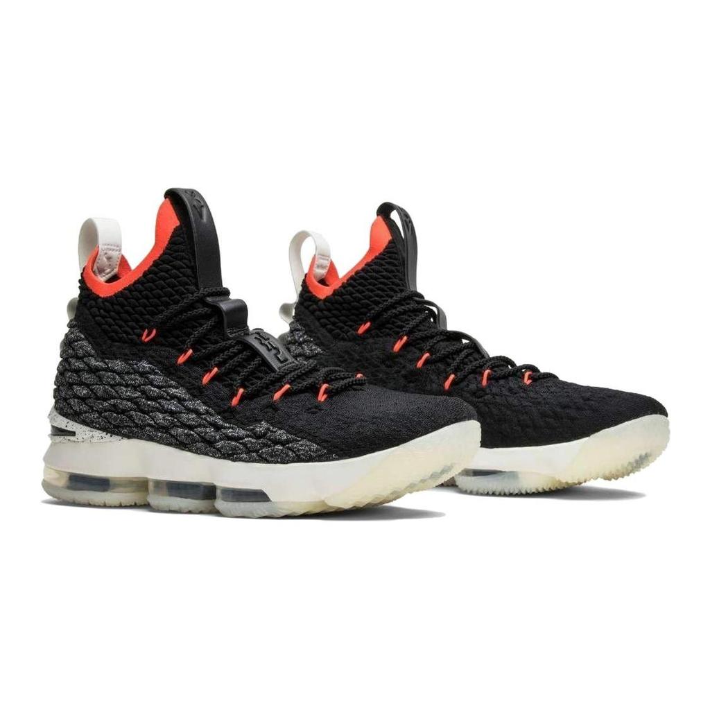 Nike LeBron 15 Grade School 'Graffiti' (Unisex) Black / Black-Sail Kids' Basketball Shoes AQ6176 002