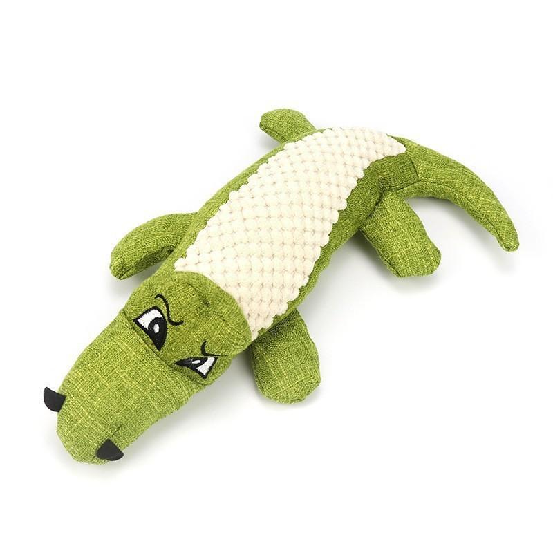 Interactive Dog Toy Resilient Plush Material Crocodile Design Wholesale