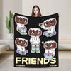 Cosmo Friends Dandys World Flannel Throw Blanket Catoon Blanket for Bed Bedroom Super Warm Quilt