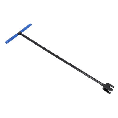 Water Meter Key 24 Inch T Handle Reinforced Steel Contractor Grade Main Water Meter Valve Shut Off Tool with 4 Way Utility Key