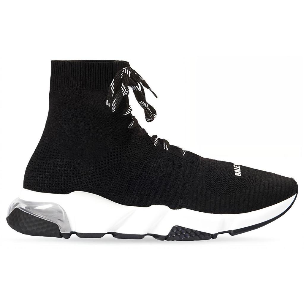 Balenciaga Scarpa stringata con lacci rapidi e suola trasparente 'Nero Bianco' 617255W2DB61010