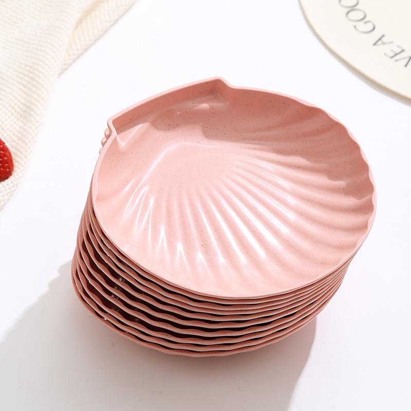 Eco-friendly Wheat Straw Fruit & Snack Plate Set - Versatile for Cake, Dessert, and Dried Fruits