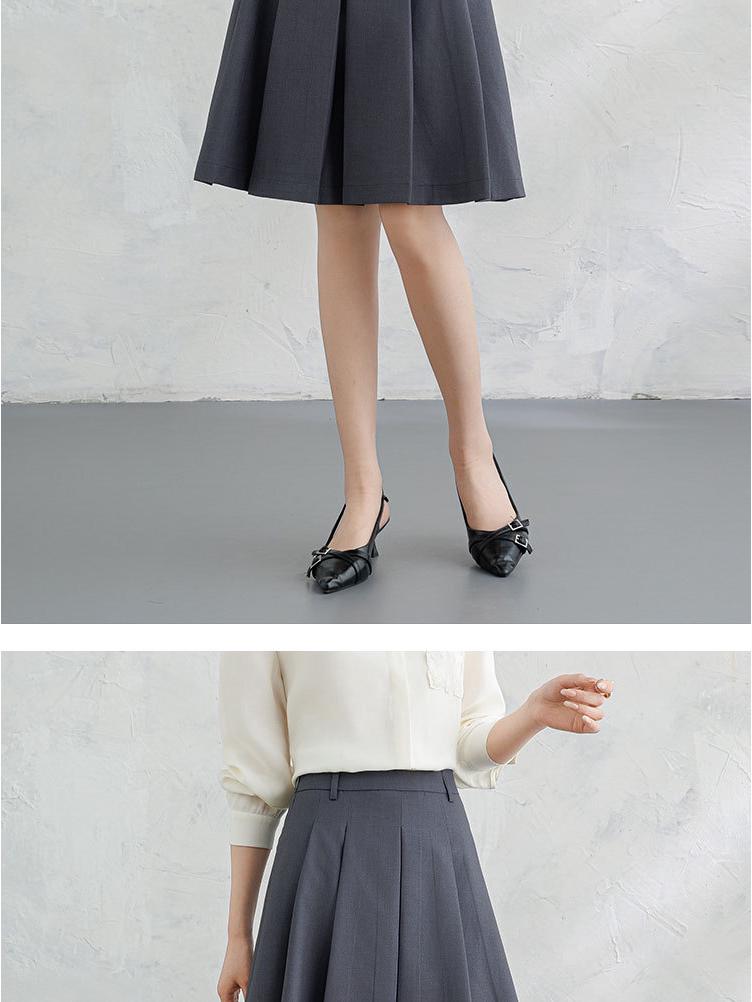 2026 High-End Pleated A-Line Skirt: Slimming, High-Waisted, Short, and Versatile for Petite Women - Spring & Autumn Style