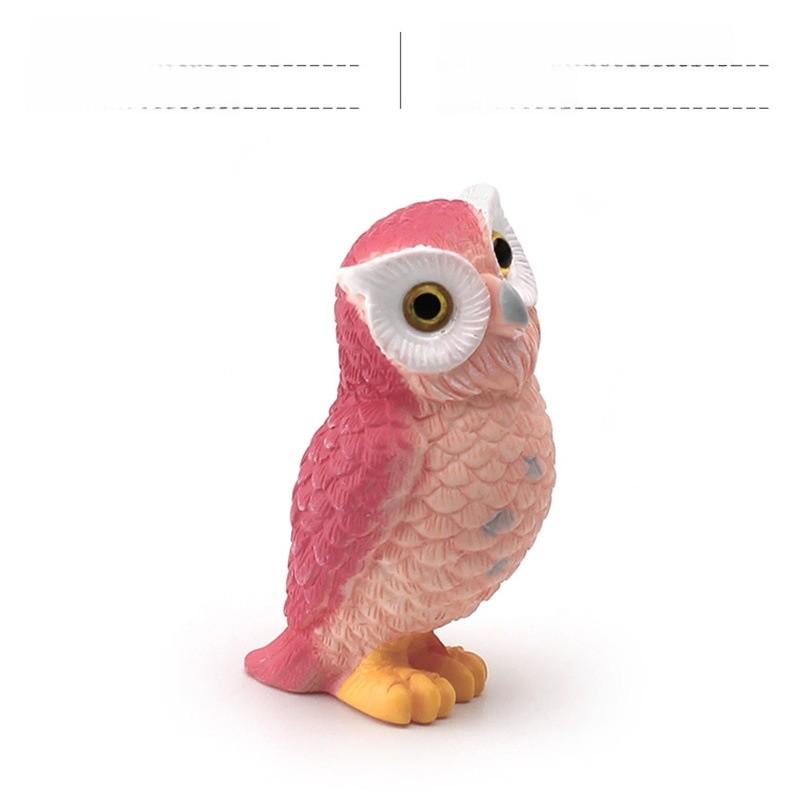 Cartoon Style Resin Owl Animal Figurine Gift For Bird Lovers And Collectors