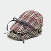 Bow Tie, Plaid, Forward Hat, Female, Sweet, Thin, Reverse Beret, Duckbill Hat