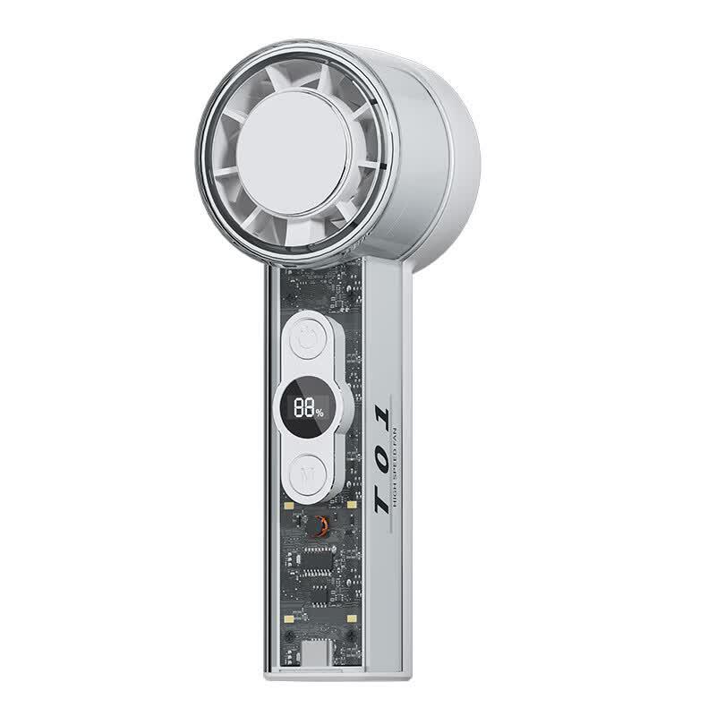 ZISIZ Powerful USB Rechargeable Handheld Fan with Light
