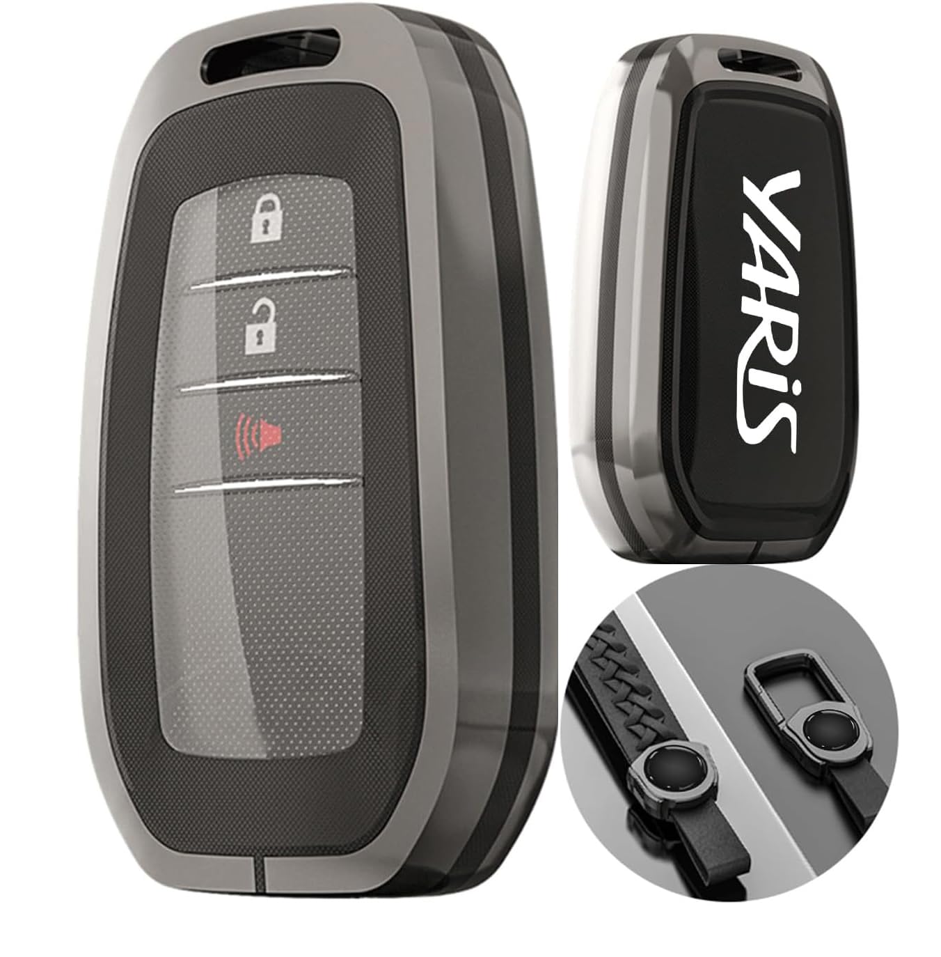 

Чехол для автомобильного ключа, совместимый с Yaris брелок, чехол для ключа-карты, простота в эксплуатации, чехол для ключа со всех сторон, легкий, водонепроницаемый, устойчивый к пятнам,