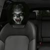 Soft Polyester Headrest Slipcovers 2Pcs Halloween Car Covers Creepy Ghost Face Seat Customized Auto Interior Styling Protector Breathable Decor for