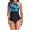 European and American One-piece Swimwear Digital Printing Fashionable Conservative Swimsuit