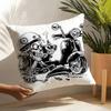 Funny skull motorcycle pattern  Pillow Case Linen Cushion Covers For Decorative Sofa Home Pillows Case Car Chair Pillows Cases