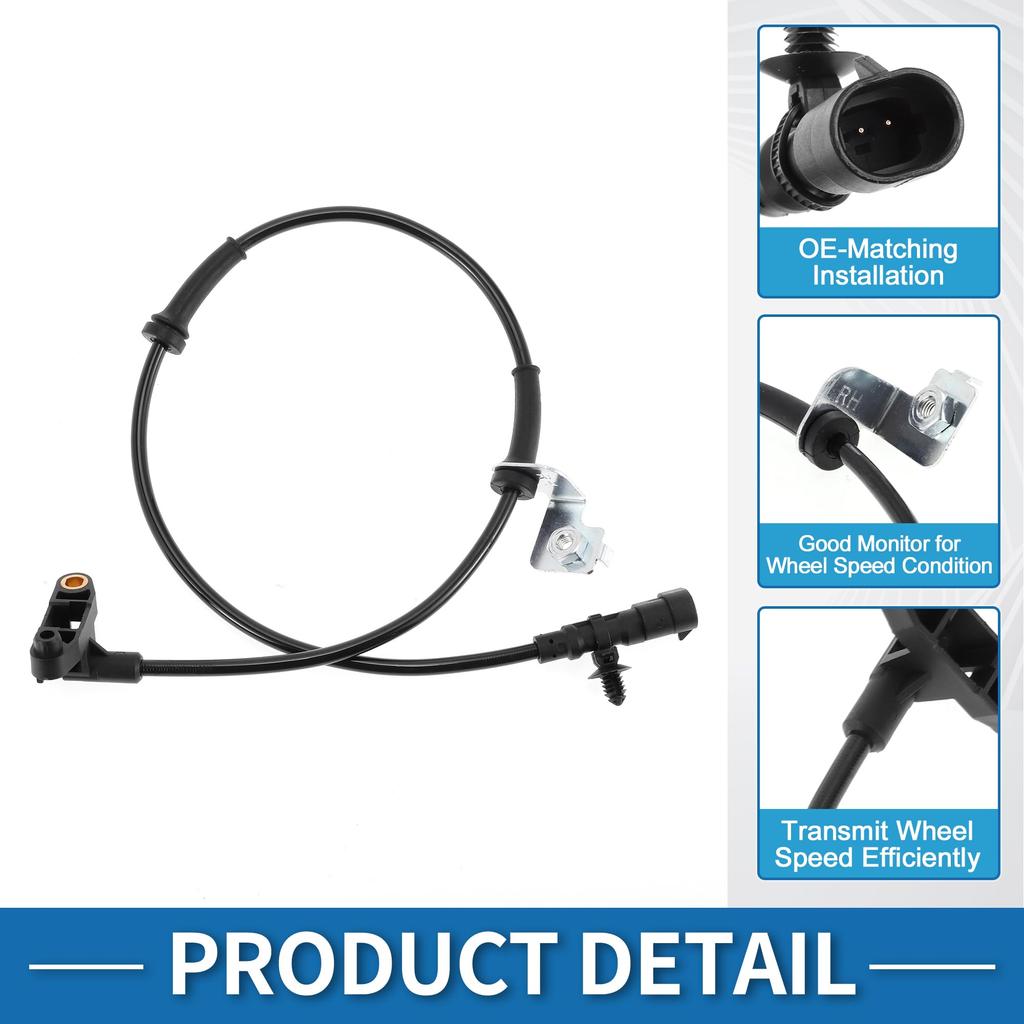 A ABSOPRO ABS Wheel Speed Sensor for Chrysler PT Cruiser 2001-2010 Number: 527332AC ABS Sensor, Anti-Lock Brake System Sensor